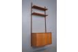 Poul CAdovius design vintage teak shelving system with large base cabinet