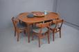 Vintage teak dining table with 2 extra leaves by Danish Mobelfabrik, 1960s