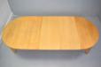 Light oak dining table produced 1975 by Omann Junior Mobelfabrik