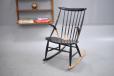 Illum Wikkelso vintage rocking chair in black lacquer - view 10