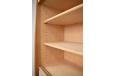 Vintage light oak sideboard / wall unit with upper cabinet with 2 sliding doors and lower base unit with 6 drawers, designed 1949 by Hans Wegner