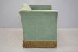 Danish Cabinetmaker 2 seater box frame sofa in green velvet for sale