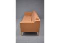 Tan ox leather upholstered EVA 3 seat sofa