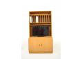 Borge Mogensen design record storage wall unit in light oak. SOLD