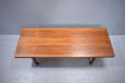 Lounge table with rectangular top and made using brazilian rosewood.