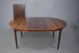 Skovmand & Andersen circular dining table with 2 extra leaves