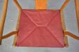 Recent red leather seat pad to protect the original papercord 