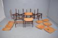 Set of 6 vintage rosewood frame dinign chairs designed 1967 by Henry W Klein