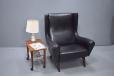 Illum Wikkelso vintage black leather armchair 1961 - view 11