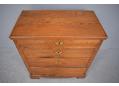 4 drawer oak chest made in Denmark with locking drawers.