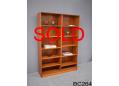 Tall vintage teak bookcase | 10 shelves