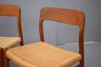Set of 8 Niels Moller 75 dining chairs in teak
