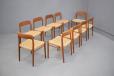 Model 75 teak dining chairs - Niels O Moller design