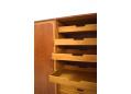 The oak drawer shelves can be removed from their slots and place higher or lower to suit your storage needs.