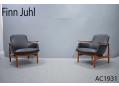 Finn Juhl armchairs model NV53 | Black leather