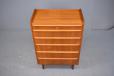 Chest of 6 drawers in vintage teak with locking top drawer - view 7
