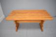 Solid oak plank table on trestle legs  - view 3