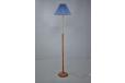 Danish design floor lamp in oak and brass