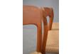 Set of 6 vintage teak dining chairs with new woven papercord seats - Moller model 75