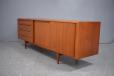 Midcentury teak low profile sideboard designed 1959 by IB KOFOD LARSEN