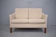 Very small but comfortable 2 seat sofa made by Bundgaard in cream woollen fabric - view 2