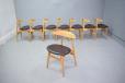 Model CH33 dining chairs in light oak by Hans Wegner, 1957
