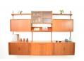 Kai Kristiansen 1952 teak FM system with 6 cabinets & 3 shelves. SOLD