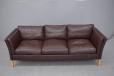 Vintage 3 seat brown leather box sofa | Stouby - view 3