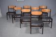 Farstrup Mobelfabrik - set of 8 vintage dining chairs with rosewood back rest