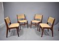 Stylish and comfortable set of 4 dining chairs with dark burma teak frames