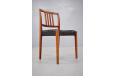 Black colour fabric upholstered dining-chairs made by Troeds, Sweden.