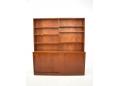 1940s mahogany wall unit with adjustable shelving system.