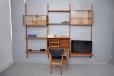 Vintage teak modular storage system designed in 1953 by Prebend Sorensen