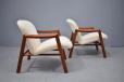 Stunning midcenture teak frame armchairs by Danish cabinet maker