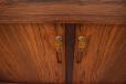 Long sideboard in vintage rosewood with sliding tambour doors - Rosengren Hansen design - view 6