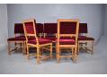 Oak frame dining chairs made by Lars Moller Copenhagen