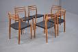 Set of 6 teak model 78 dining chairs designed 1962 by Niels Moller