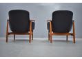 Finn Juhl armchairs model NV53 | Black leather - view 5