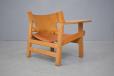 Iconic Danish Design spanish chair in oak and saddle leather designed in 1958