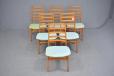 Set of 6 high-back dining chairs in teak | Reupholstery Project - view 3