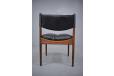 Vintage rosewood and black leather ladies dressing table chair 