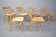 Light oak set of 6 vintage dinig chairs made in Denmark