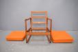 Ole Wanscher model FD120 teak rocking chair with original sprung cushions 