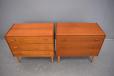 Pair of matching bedside drawers in vintage teak designed 1956 by Carl A. Skov for Munch mobler