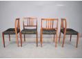 Set of 4 Nils Jonsson design dining-chairs with rosewood frames.