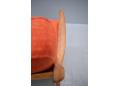 Orange fabric and oak Senator chair by Ole Wanscher for France & Son.