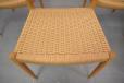Niels Moller model75 set of 6 oak frame dinign chairs