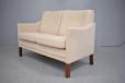 Very small but comfortable 2 seat sofa made by Bundgaard in cream woollen fabric - view 3