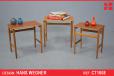 Nest of 3 teak and oak tables by Hans Wegner | AT40 - view 1