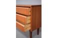Short and slim chest of drawers in vintage teak